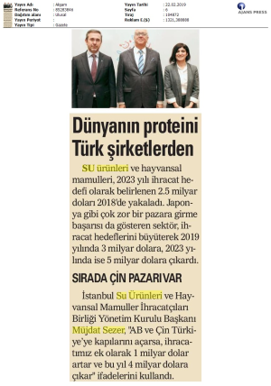 Dünyanın Proteini Türk Şirketlerden