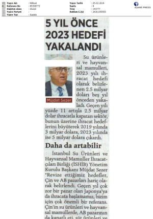 2023 Yılı Hedefi Yakalandı