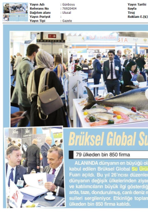 Brüksel Global Su Ürünleri Fuarı Açıldı