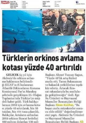 Türklerin Orkinos Avlanma Kotası Yüzde 40 Artırıldı